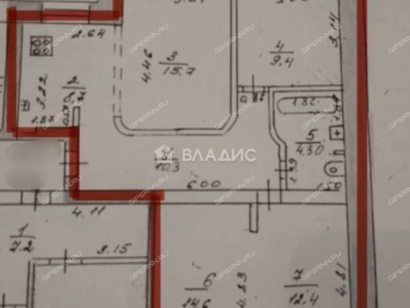 трёхкомнатная квартира на Ковалихинской улице дом 64
