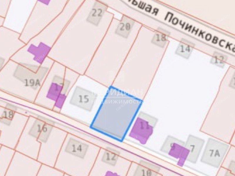 земельный участок 7,7 сотки Большая Починковcкая улица