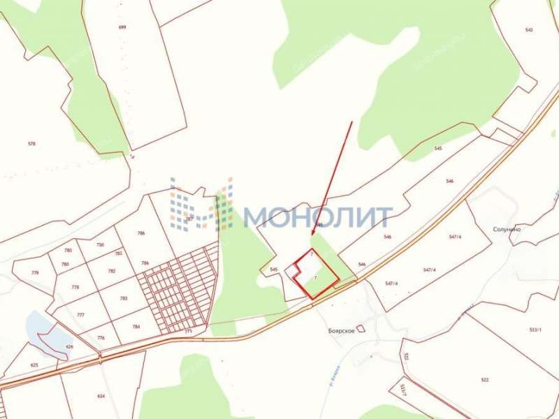 земельный участок 500 соток - деревня Боярское