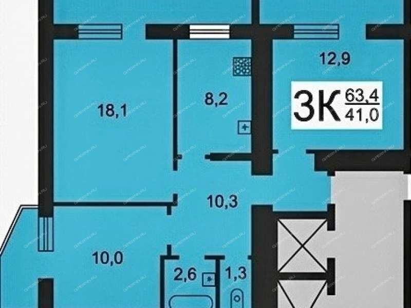 трёхкомнатная квартира на Южном шоссе дом 39