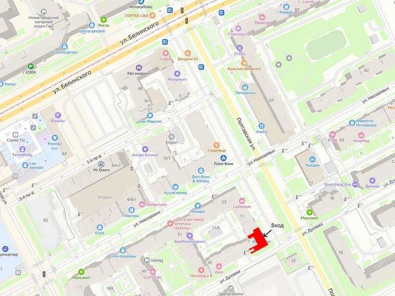 помещение под торговую площадь на Полтавская ул., д.11