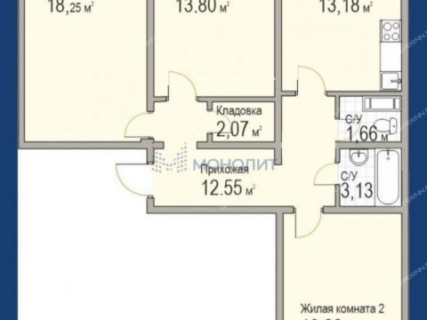 3-komnatnaya-prosp-korablestroiteley-d-60 фото