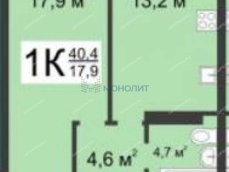 однокомнатная квартира на Большей Печёрской улице дом 89