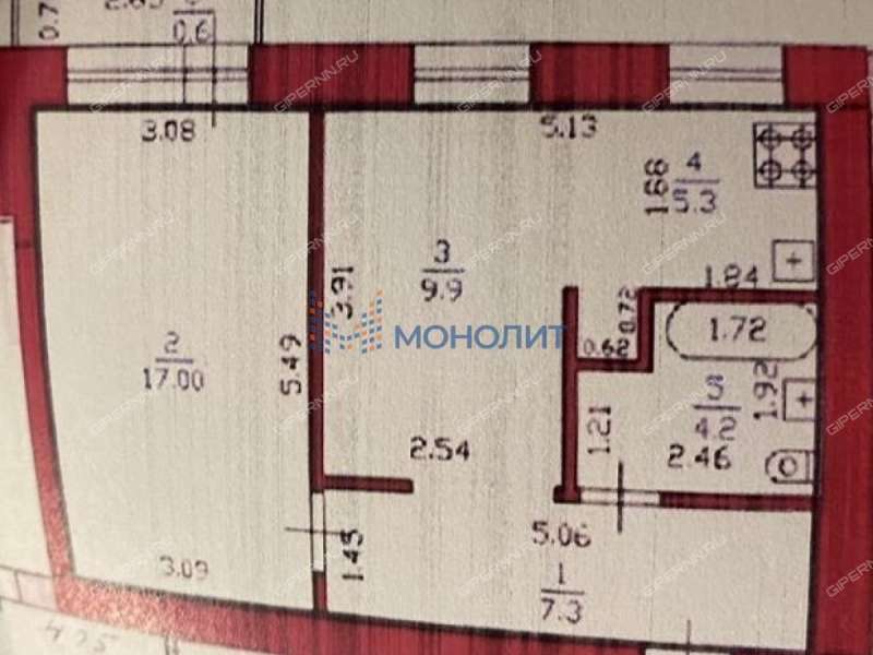 двухкомнатная квартира на Республиканской улице дом 27