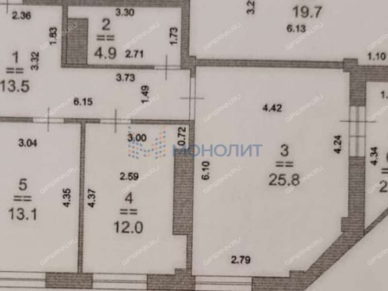 двухкомнатная квартира на улице Богородского дом 7 к3