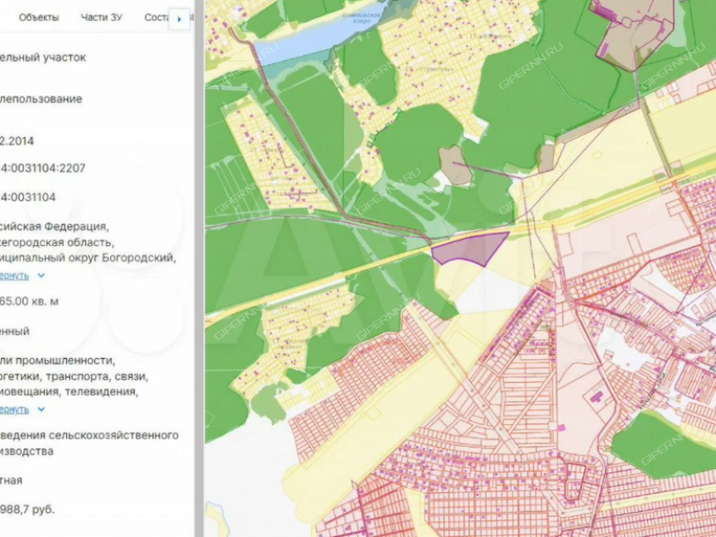 земельный участок под коммерческое использование в Богородском районе Нижегородской области