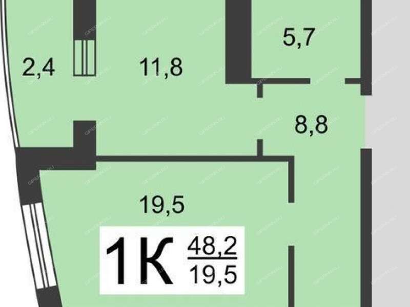однокомнатная квартира на Тонкинской улице дом 14а