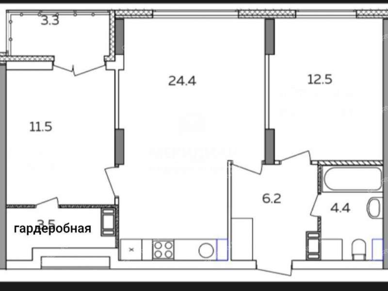 двухкомнатная квартира на Русской улице улице дом 15 деревня Анкудиновка