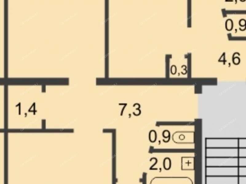 двухкомнатная квартира на Газовской улице дом 11