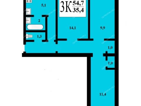 3-komnatnaya-prosp-geroev-d-41 фото